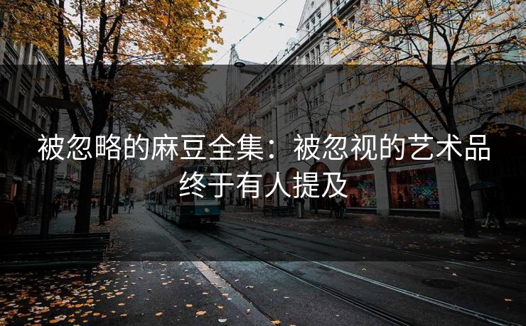 被忽略的麻豆全集：被忽视的艺术品终于有人提及